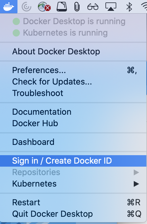 exit docker for mac